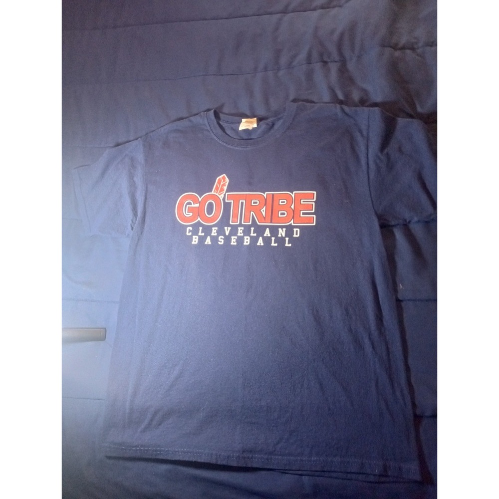 Vintage Cleveland Indians T-Shirt Mens Large Jerzees Baseball MLB USA Blue